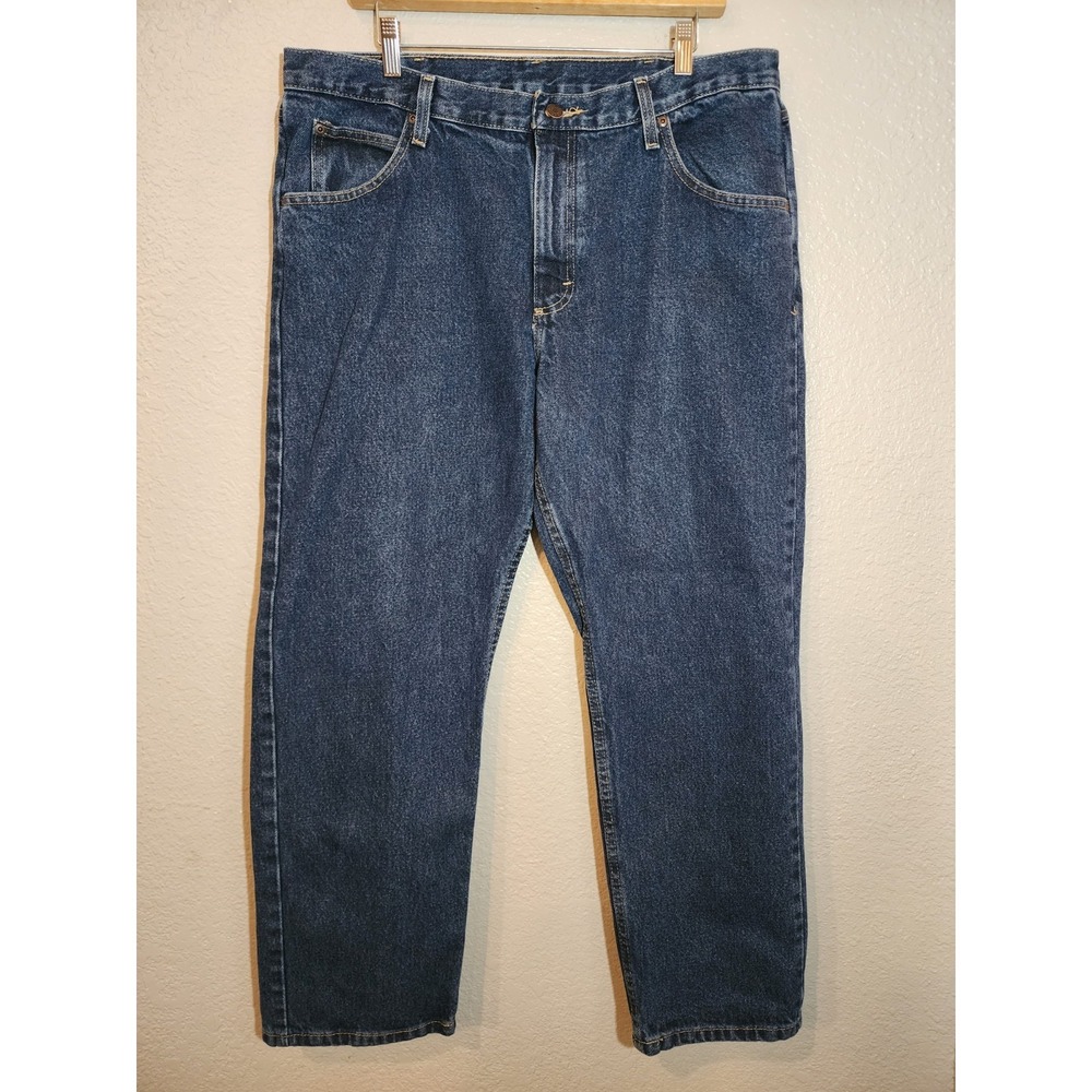 Wrangler Men's Denim Jeans, Size 36x30, Dark Wash, Regular Fit, Great Shape!
